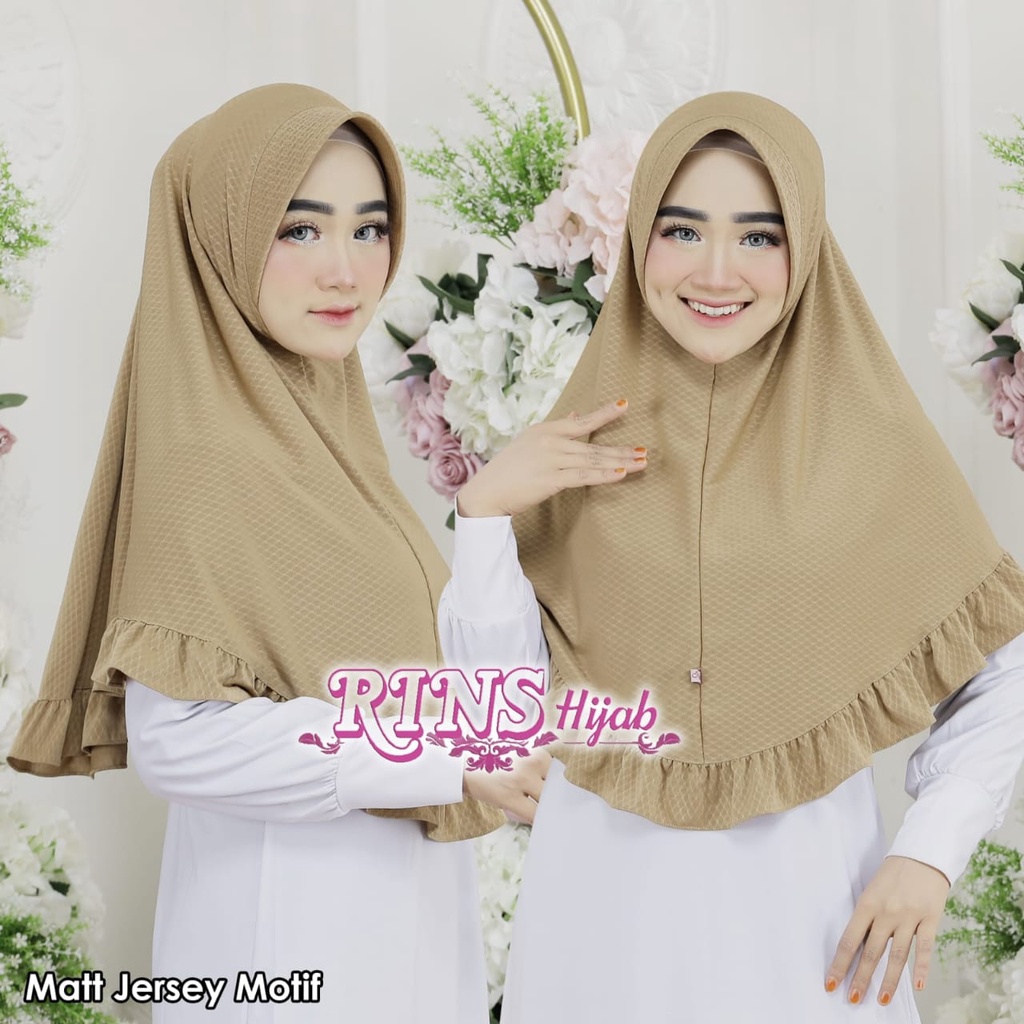 BEST SELLER Jilbab Instan Jersey Jumbo ~ Khimar Jersey Renda ~ Hijab Model Bergo terbaru termurah da