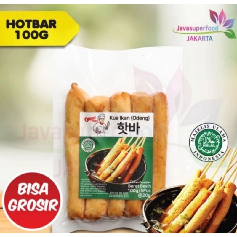 oppa hotbar odeng jajan asli korea 100gr / odeng tusuk / halal