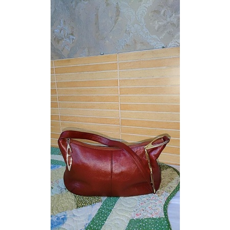 TAS KULIT MANTUL MERAH MAROON