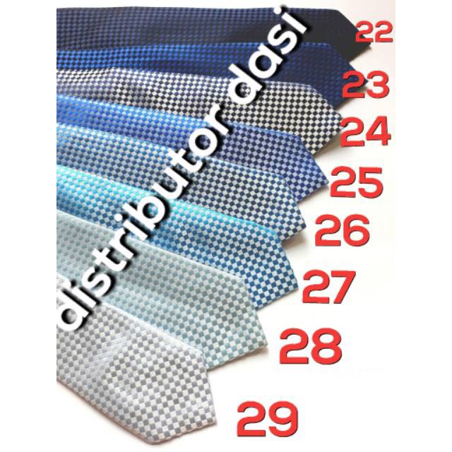 dasi panjang motif kotak warna biru elektrik grosir distributor dasi