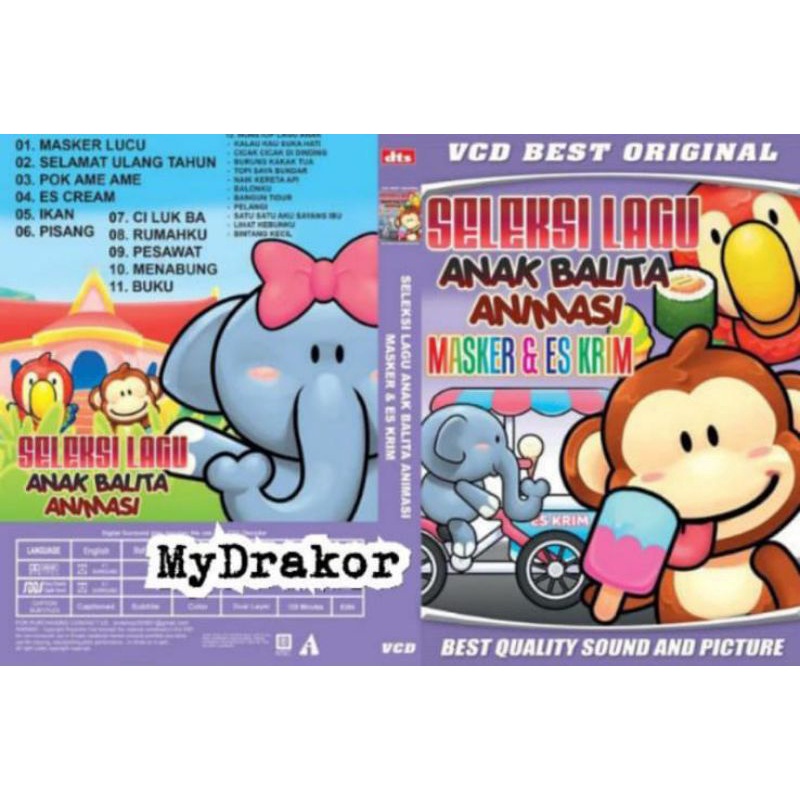 KASET VCD SELEKSI LAGU ANAK BALITA ANIMASI