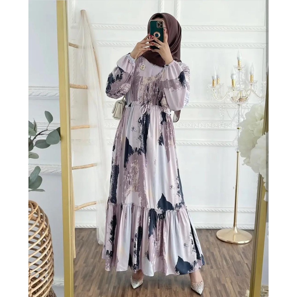 GAMIS MAZAKO MOTIF RAYON PREMIUM gamis syar i asdf