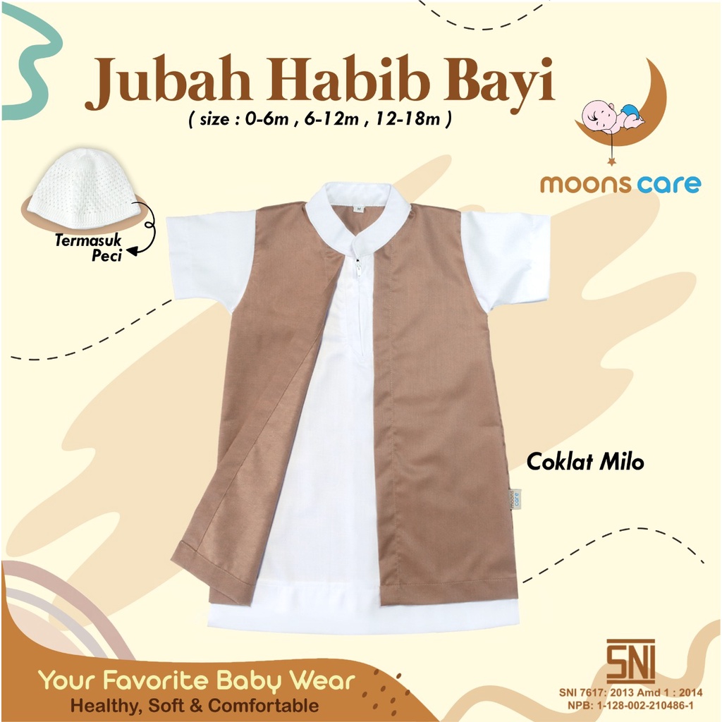 JUBAH HABIB (Bonus Peci) Baju Koko Gamis Jubah Bayi Jubah Koko Bayi Habib Gamis Jubah Bayi panjang model lucu lengan pendek baju terusan baju muslim baju aqiqah baju lebaraNn