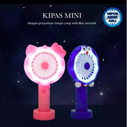 BAJ Kipas Angin Lampu Led Hand Mini Fan Usb Portable Karakter Kipas Angin Tangan Karakter doraemon - PR039