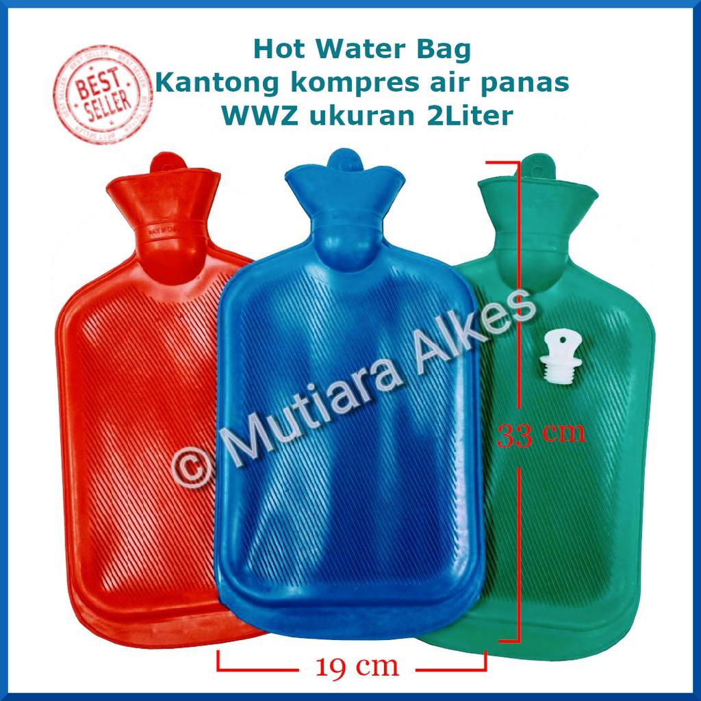 Hot Water Bag / Kantong kompres air panas WWZ ukuran 2Liter