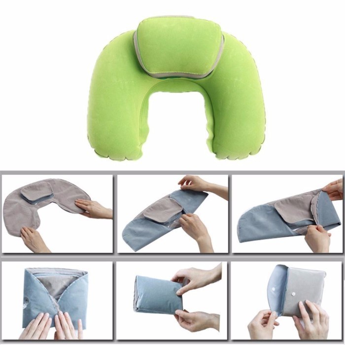 Bantal Angin Leher U-Shape Inflatable Air Travel Pillow U Shape