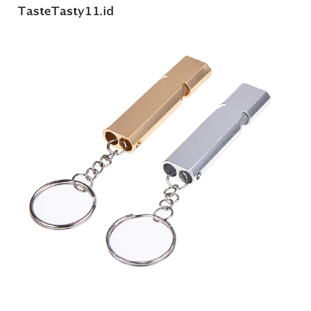 Peluit Tabung Ganda Bahan aluminum alloy Warna Acak Untuk Darurat outdoor