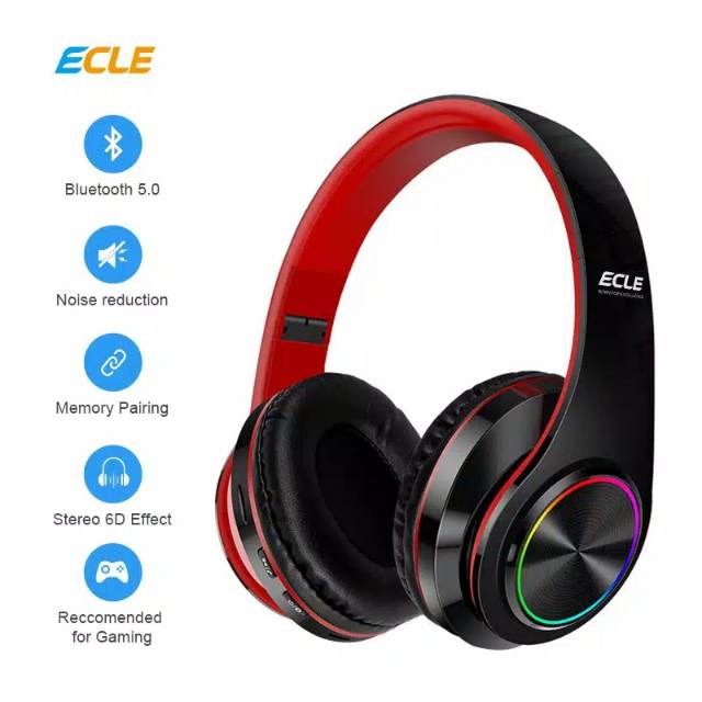 Ecle 6D Headphone Gaming Stereo Foldable HIFI Original