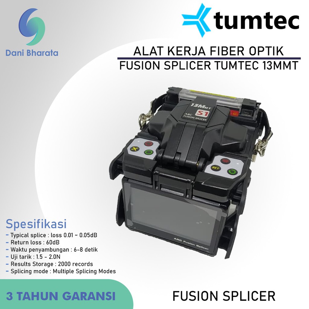 Fusion Splicer TUMTEC 13MMT S1 Splicing Machine Fiber Optik