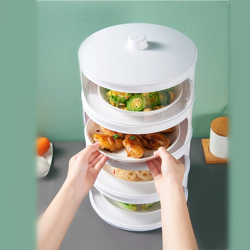 LAGI VIRAL FOOD STORAGE 4 LAYER tempat wadah saji makanan 4 susun tudung saji 4susun warna harus random