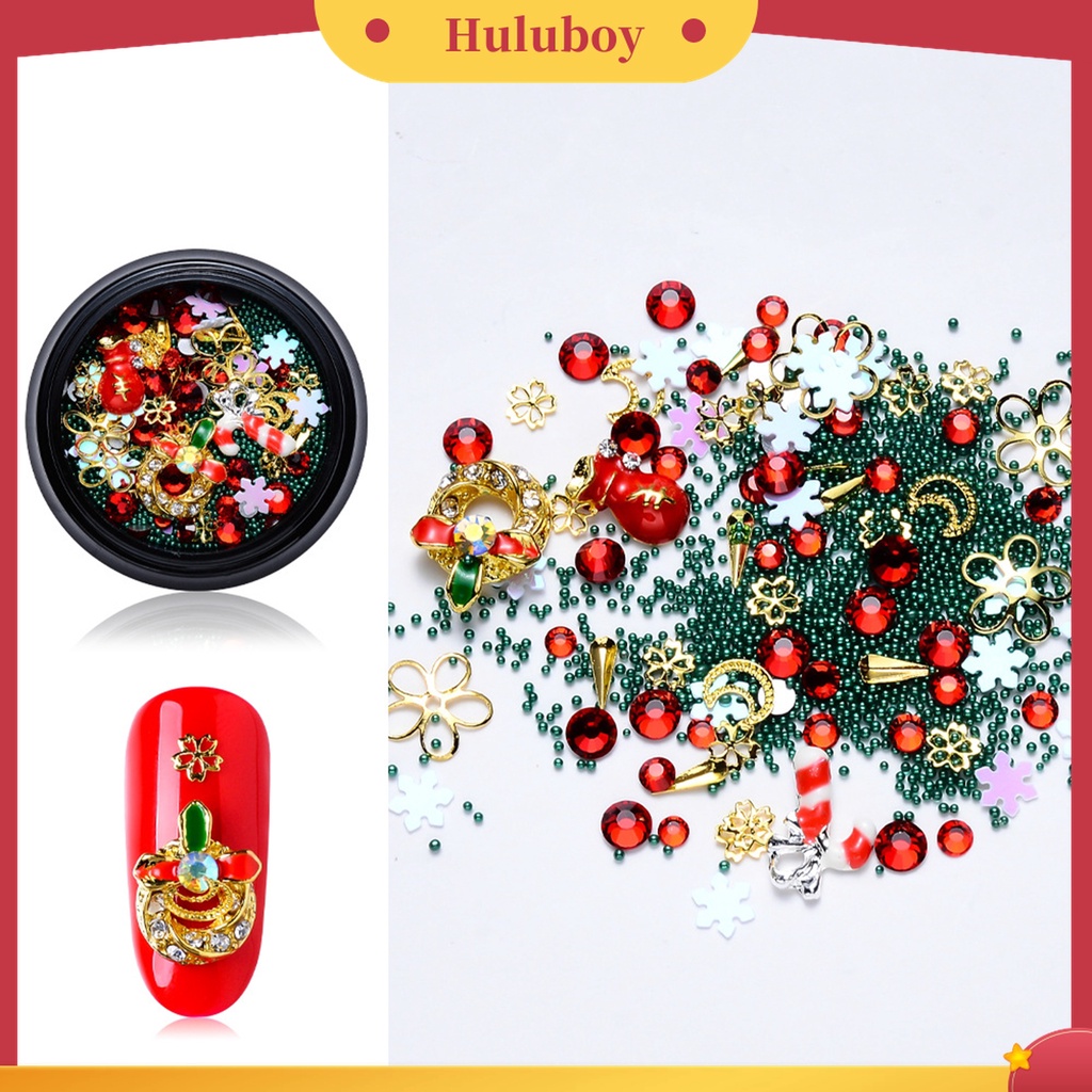 Huluboy Huluboy♡ Serpihan Tema Natal 3D Untuk Dekorasi Nail Art