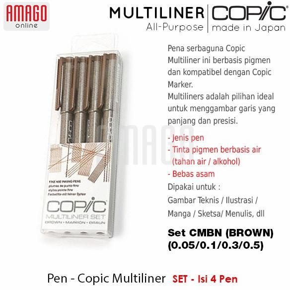 

COPIC MULTILINER - BROWN - (4 PCS/SET) - CMBN/SET
