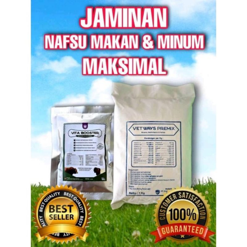 Vetways premix booster dan nafsu makan dan minum maksimal vita booster dan vetways premix
