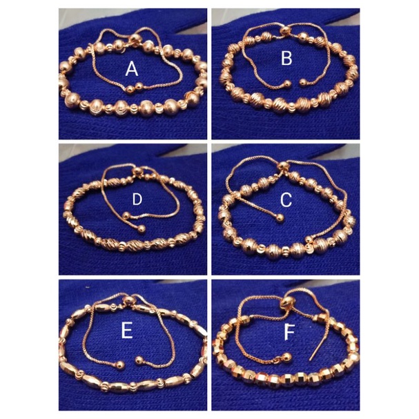 NK07  Gelang tangan tali serut xuping wanita lapis emas ukuran bisa dibesar kecilkan (flexibel)