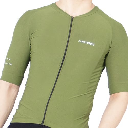 Jersey sepeda pria jersey cortiger PXD olive no rapha santic monton
