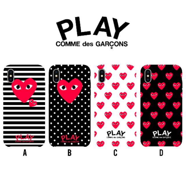 Case CDG Comme des Garcons Play Iphone Oppo Xiaomi Samsung Note FE NOTE8 note9 note10 note10plus