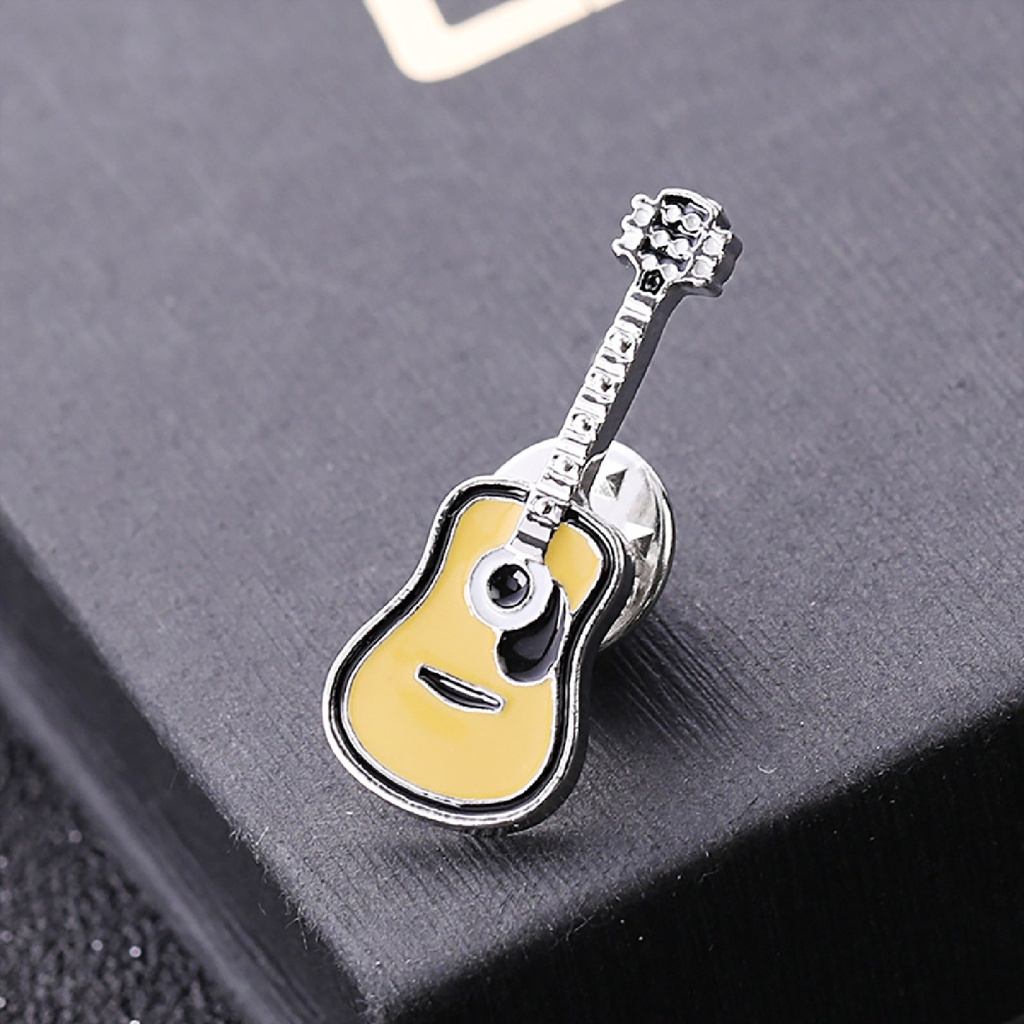 Bros Pin Enamel Bentuk Gitar Untuk Pesta Unisex