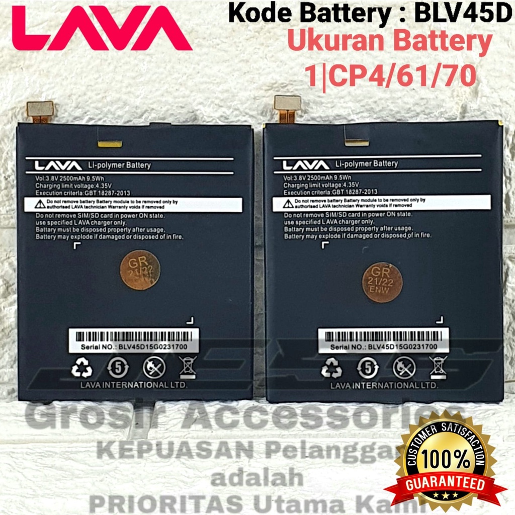 Baterai ORIGINAL LAVA Iris X5 ( 4G LTE ) - W2915 Kode Battery BLV45D