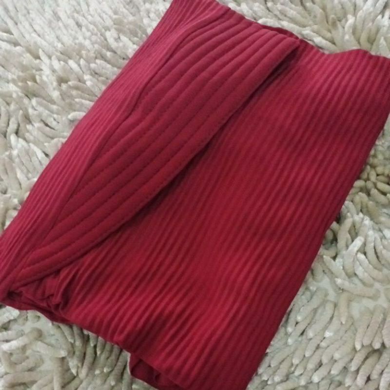 BERGO PLISKET GOTIK/JILBAB MURAH/KHIMAR INSTAN-Maroon