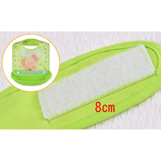 [1KG 20PCS] Babyland Bib Wadah/ Slabber Silikon Plastik/ Celemek Makan Waterproof/ Slabber silikon Bayi/ Celemek Wadah