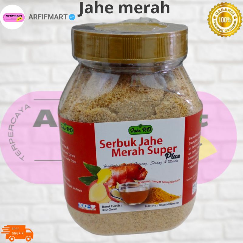 

Jahe RD Jahe Merah Super Bubuk Botol 330 Gram Plus Herbal Berkhasiat