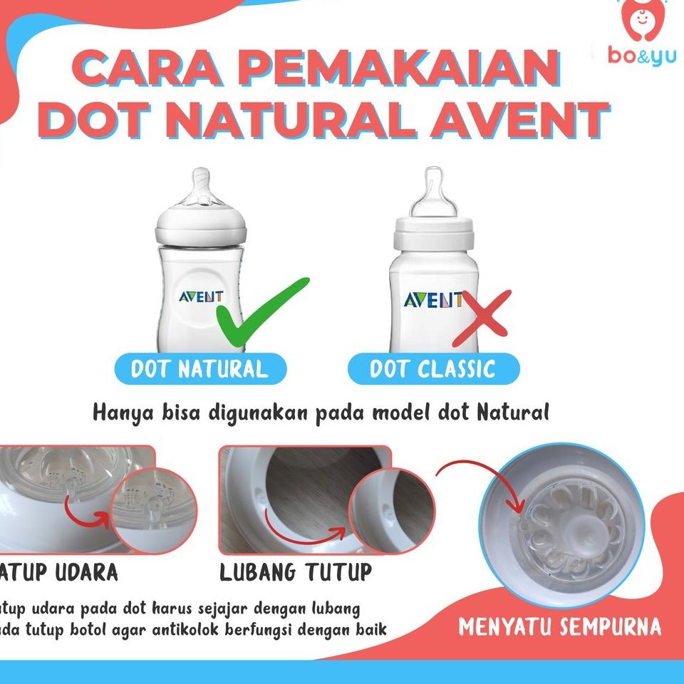 T0 Dot Avent Natural / Nipple Avent Natural OEM / FEEDING NIPPLE / Dot Botol Susu Avent Bo&yu 3m 6m 