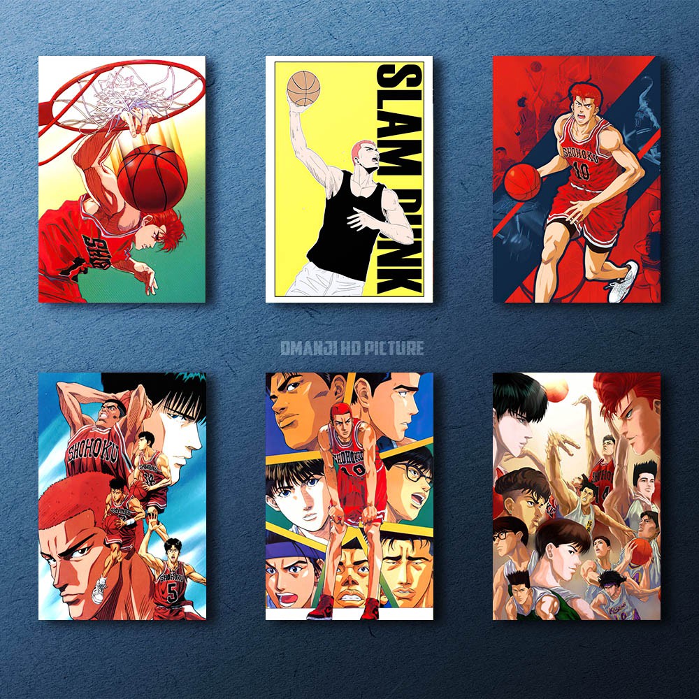 POSTER KAYU ANIME SLAM DUNK / HIASAN DINDING ANIME SLUM DUNK / PAJANGAN DEKORASI WALLDECOR ANIME