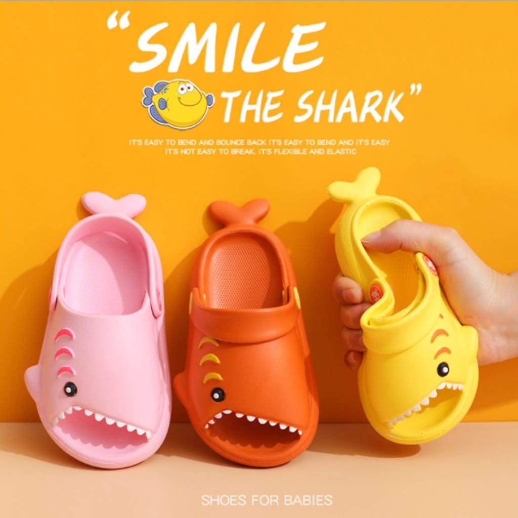 BIG SALE Sendal bayi sepatu bayi sendal anak lucu / sendal shark / sendak anak karet lucu premium