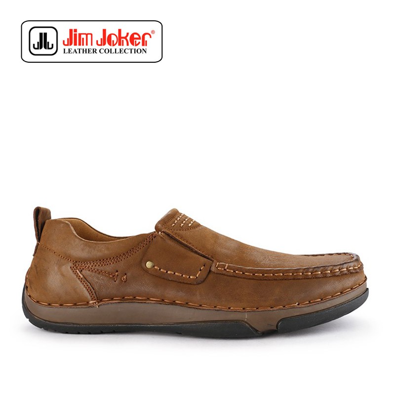 Sepatu Pria Jim Joker Earth 04 Slip On Brown Original