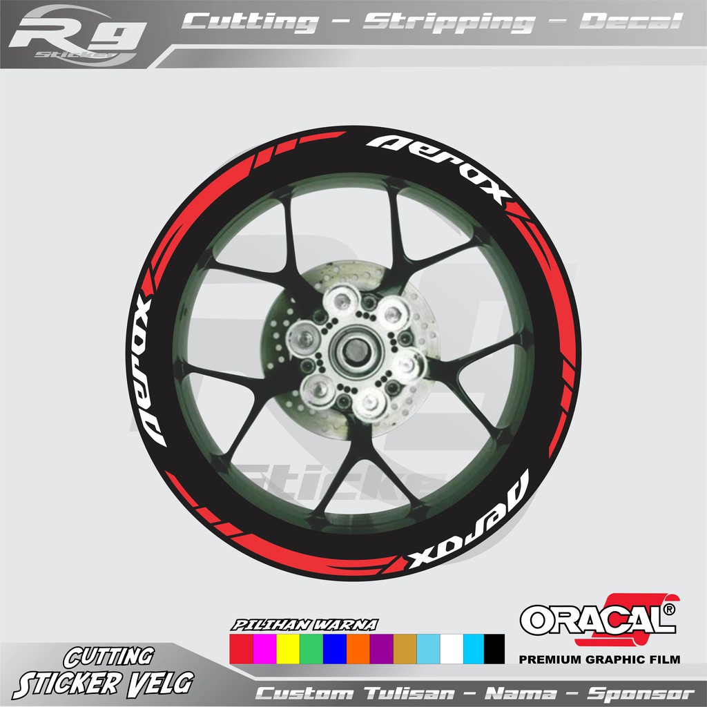 lis stiker velg aerox 155 terlaris