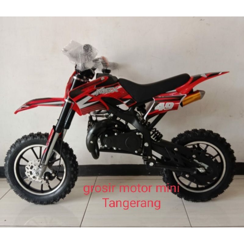 MOTOR MEDIUM TRAIL MGX 50CC MESIN 2 TAK DOUBLE STATER~MOTOR MINI-MOTOR CROSS  ANAK-MAINAN MOTOR MINI  ANAK