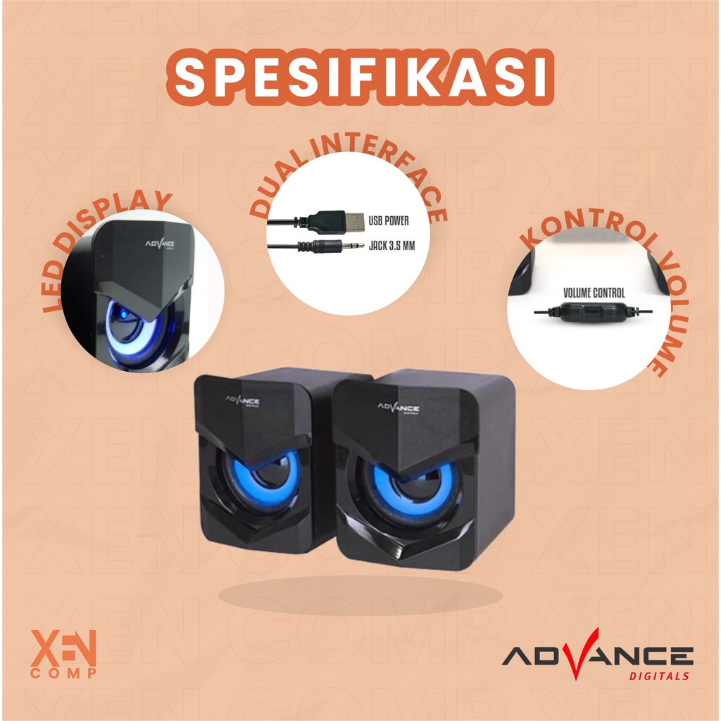 Speaker Laptop Komputer Universal Super Bass Advance Multimedia CLS-101 2.0