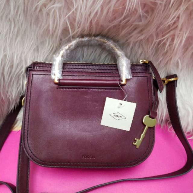tas kulit maroon