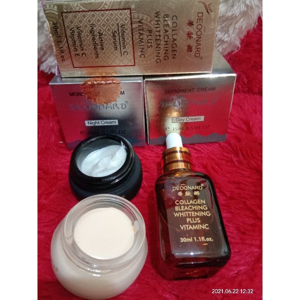 PAKET CREAM DEONARD GOLD 3in1 day&night+serum collagen // CREAM DEONARD GOLD