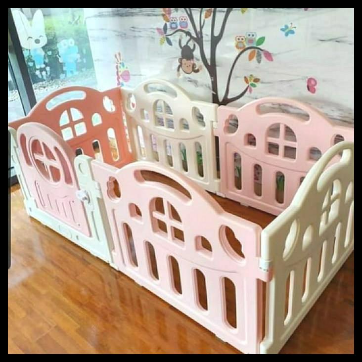 Ekslusif Ibebe Forest Fence Pagar Pembatas Mainan Anak Warna Pink Ready