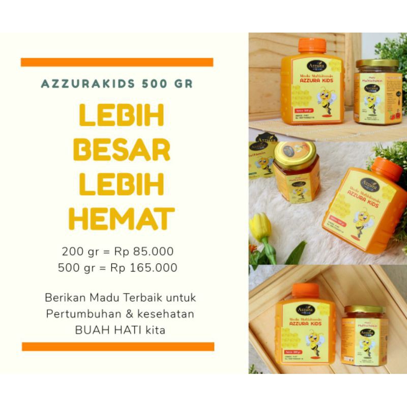 

Madu multivitamin kids by Azzura Herbal alami Kesehatan anak Suplemen makanan Vitamin anak Nutrisi