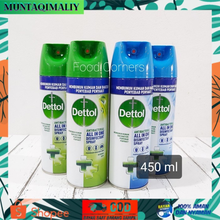 [TERBARU] Dettol Disinfectant Spray / Dettol Spray Membunuh Bakteri dan Virus - HIJAU 450ML
