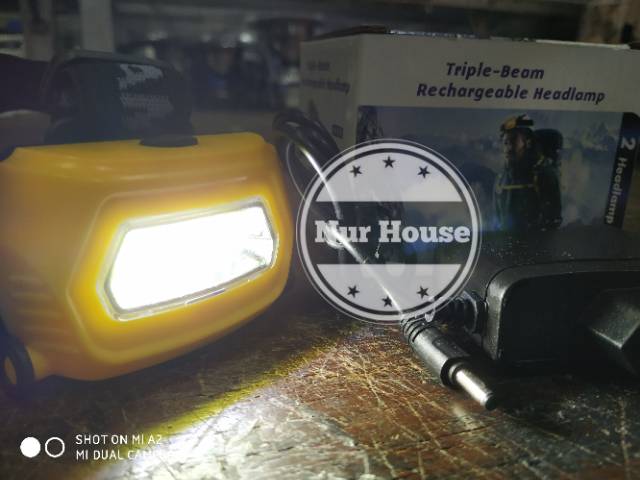 senter kepala led cob 7 watt waterproof emergency super terang