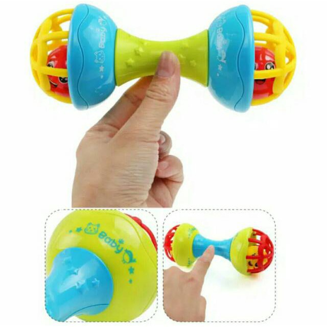 Mainan Bayi Rattle Stick Kerincingan - Krincingan Gigitan - Baby Soft Teether Gigitan Bayi BPA Free