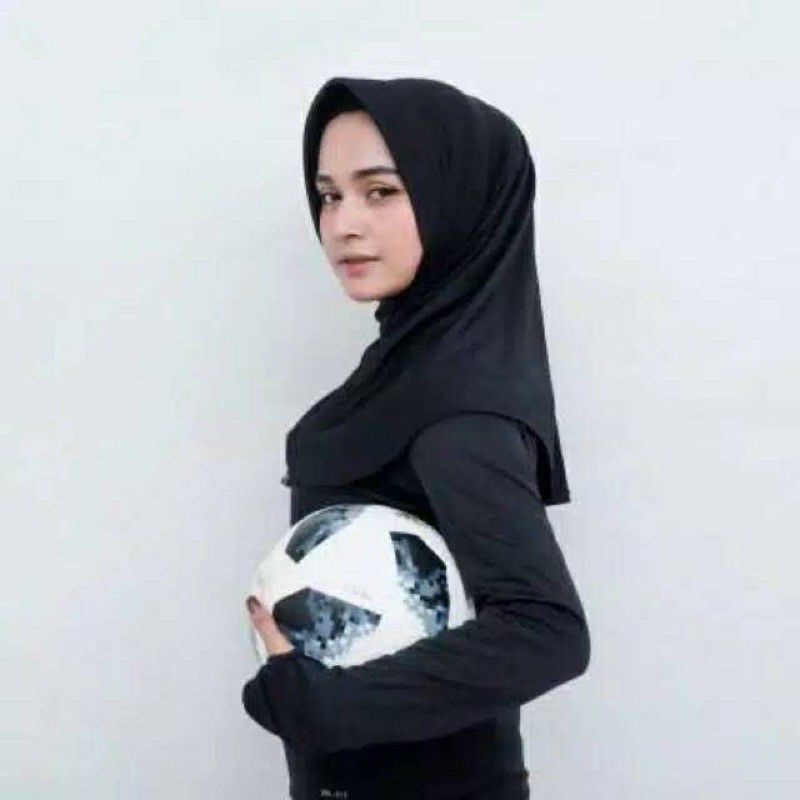 Hijab / Kerudung Instan Sport Nike Jersy tebal adem-Polos