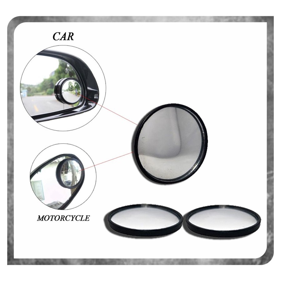 Kaca Tambahan Spion Kendaraan Mobil kecil cembung / Blind Spot Car Mirror Cembung