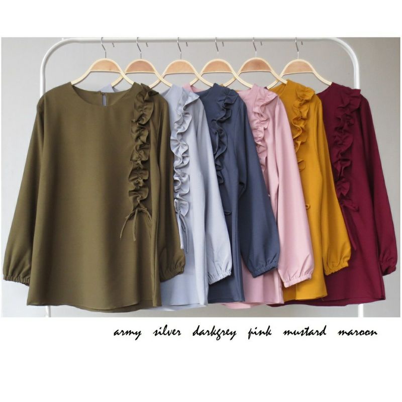 ATASAN DAYANA BLOUSE | ATASAN WANITA TERBARU 2021 | ATASAN KEKINIAN | ATASAN JUMBO LENGAN PANJANG