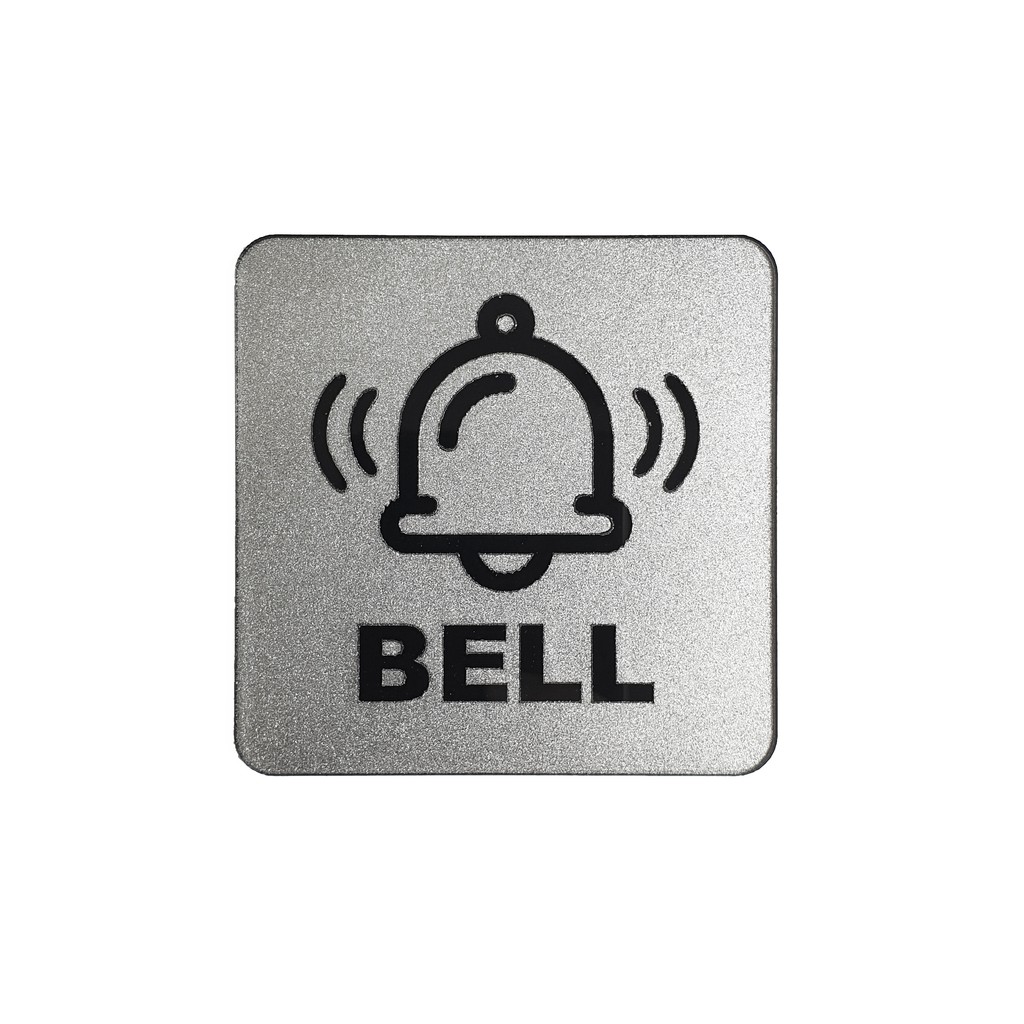 Sign Akrilik - BELL SILVER - Signage Bell Rumah /Bell Meja Bill Waiter