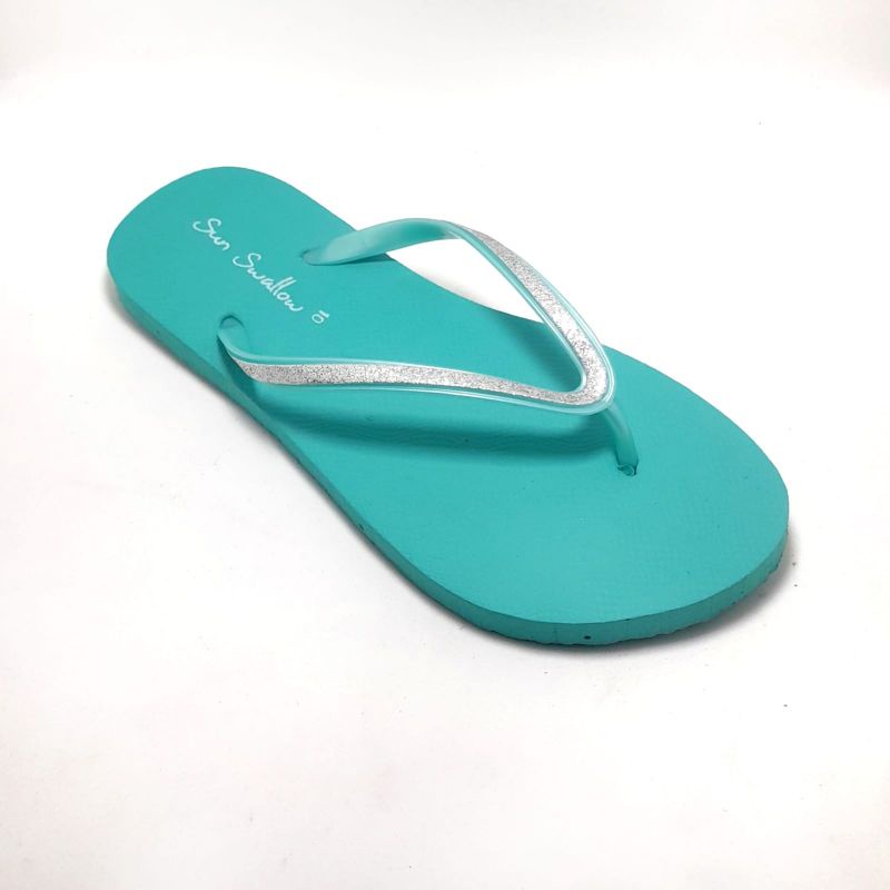 sendal jepit wanita sun swallow crystal flip flop 9.5 - 10.5