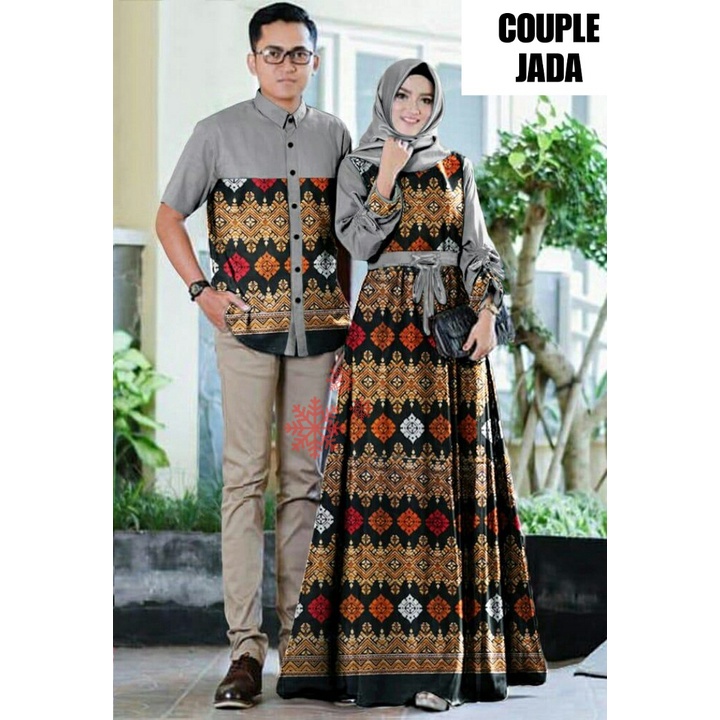 COUPLE JADA/COUPLE PRIA WANITA KEKINIAN LARIS BARU/BAJU PASANGAN BATIK PESTA RESEPSI KONDANGAN