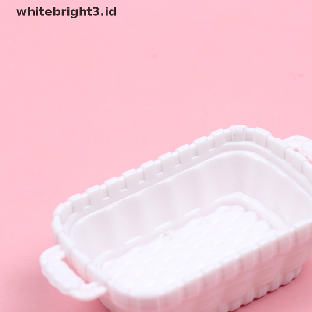 {whitebright3.id} 4Pcs Environmental Miniature Food Model Decoration Dollhouse Accessories Basket ,