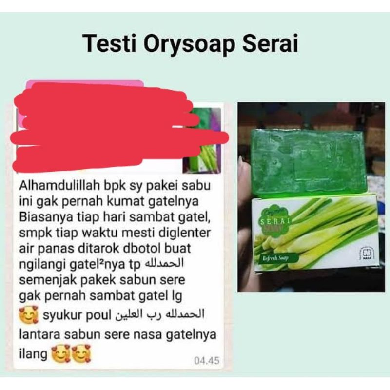 Orysoap Serai Soap Sabun Sereh Nasa Bisa Usir Nyamuk Serbaguna Shopee Indonesia