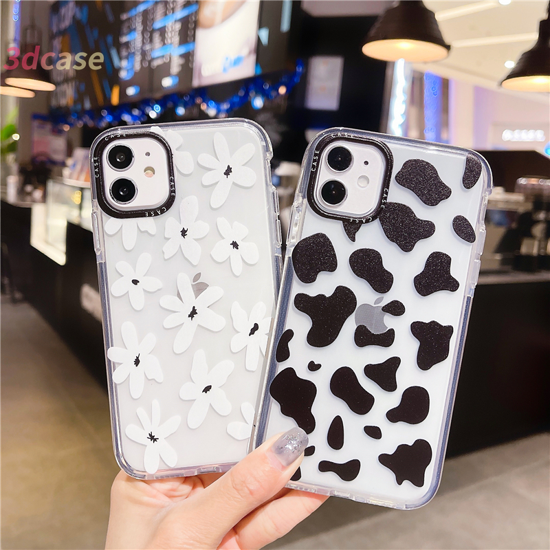 Silicone Case Premium Compatible For iPhone 7 Plus 11 12 mini 12 Pro max 6 6S 7 8 Plus SE 2020 Creativity Cute Black Spots Cover