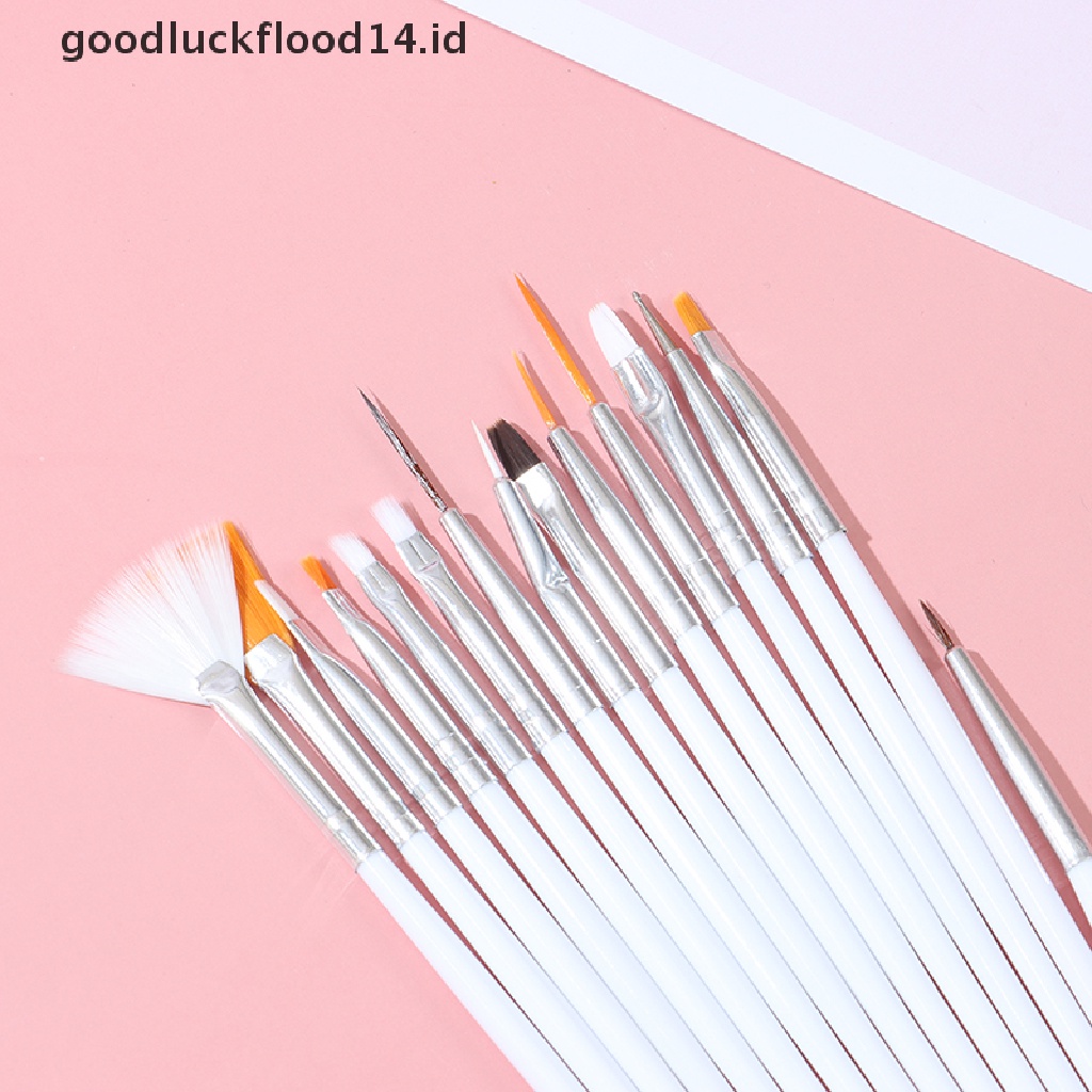 [OOID] 15Pcs Nail Pens UV Gel Design Painting Art Brush Set for Salon Manicure DIY Tool   ID