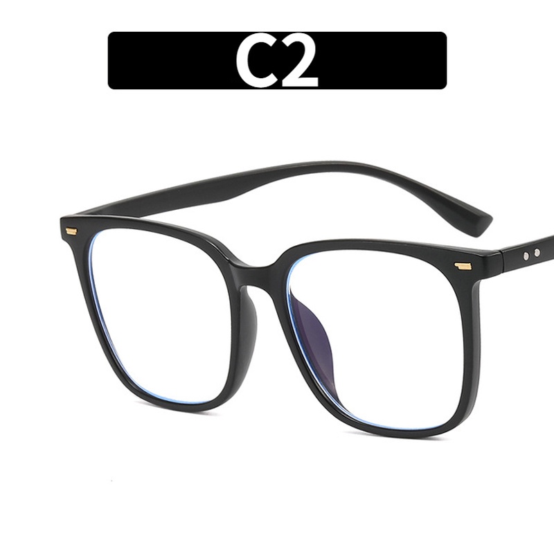 Kacamata Lensa Persegi Anti Blue Light Warna Permen Gaya Korea